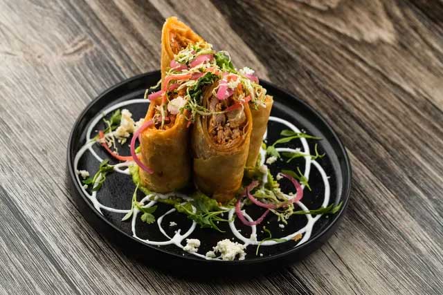 Carnitas Chimichanga in Las Vegas served at La Neta Cocina y Lounge