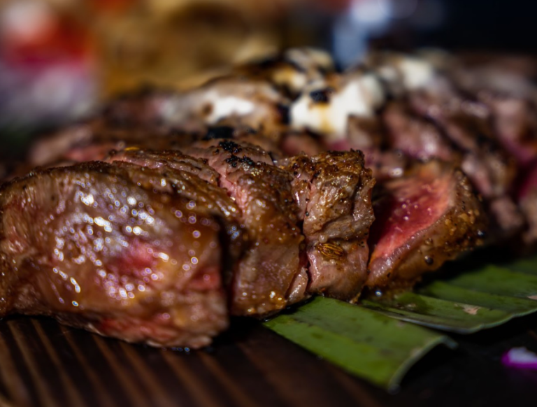 Churrasco in Las Vegas at La Neta with marinated skirt steak, chorizo-roasted potatoes, and avocado mousse